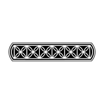 Geometric Decorative Border Repeating Circle Pattern On Gradient Background