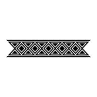 Geometric Diamond Border In Black And White On Gradient Background vector