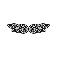 Symmetric Black Leafy Pattern On White Background vector