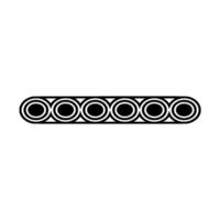 Circular Geometric Border Element In Black White, Clean vector