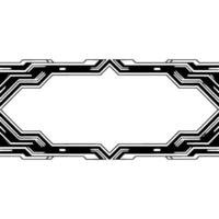 Geometric Tech Border Futuristic With Open Space vector