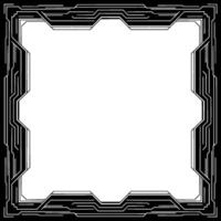 Futuristic Tech Frame Circuit Board Border Blank Space For Content vector