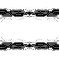 Futuristic Circuit Board Frame Tech Background With Space For Text vector