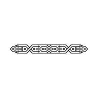Abstract Circuit Board Element Black White vector