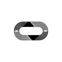 Geometric Abstract Black White Minimalist vector