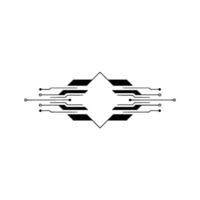 Minimalist Tech Circuit Board, Abstract Connectivity vector