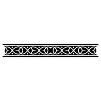 Elegant Black Ornamental Border, Decorative Element On White vector