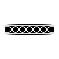 Black And White Minimalist Border On White Background vector
