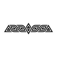 Geometric Symmetry Abstract Black Lines Ornament vector