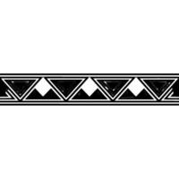 Geometric Pattern Border Black White Triangular On Light Background vector