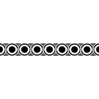 Geometric Circle Pattern Border On White Modern vector