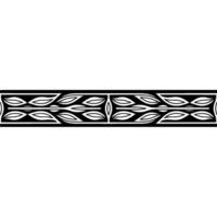 Modern Minimalist Border With Leaf Motif vector