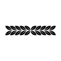 Minimalist Leaf Motif Border On White, Illustration vector