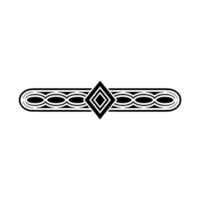Abstract Geometric Black White Decorative Element vector