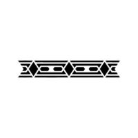 Minimalist Geometric Border Black White Pattern For vector