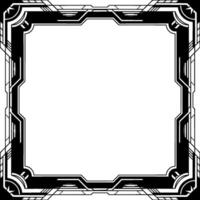 Futuristic Art Deco Frame With Glowing Accents And Empty Space vector
