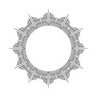 Geometric Circular Frame, Art Deco Style, Illustration vector