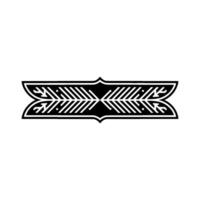Decorative Black White Element Minimalist Ornament vector