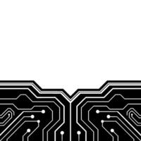 Abstract Circuit Board Background Modern Tech With White Space vector