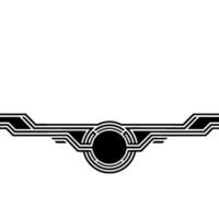 Modern Black White Element Geometric Border vector