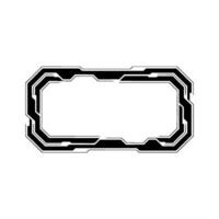Futuristic Interface Tech Rectangle Frame With White Space vector