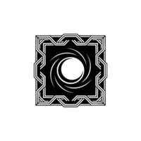 Geometric Portal Black And White vector