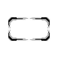 Futuristic Hud Frame On White Background, Minimalist Tech vector