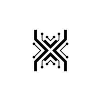 Abstract Circuit Board In Minimalist Style vector