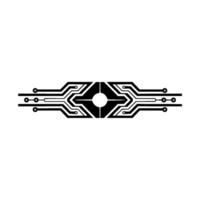 Futuristic Circuitry With Glowing Center, Illustration vector