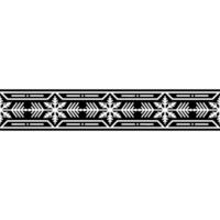 Elegant Black And White Winter Snowflake Border vector