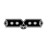 Minimalist Christmas Banner Snowflakes Bell, Geometric vector