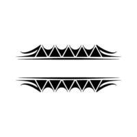Tribal Element Abstract Black Shapes On White Background vector