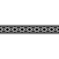 Minimalist Geometric Border Black And White Repeating Pattern On Gradient Background vector