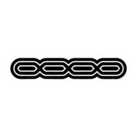 Abstract Black White Chain, Minimalist Element vector
