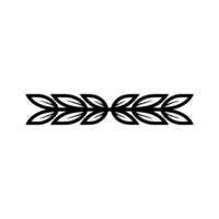 Minimalist Leaf Border Element On Gradient Background vector