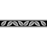 Monochrome Leaf Border Element vector