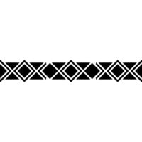 Geometric Border, Minimalist Black Diamond Pattern, Decorative Element vector