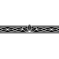 Elegant Black And White Border With Leaf Element vector