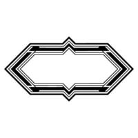 Art Deco Label Frame Minimalist Black Geometric vector