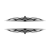 Tribal Element Frame Or Divider Black And White vector