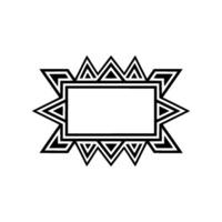 Art Deco Frame, Geometric Black And White vector
