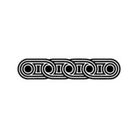 Modern Chain Link Geometric Pattern On White vector