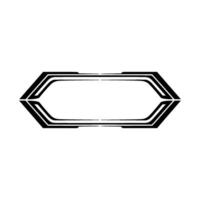 Modern Tech Frame Black White Geometric, Minimalist Aesthetic vector
