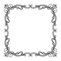 Elegant Ornamental Border Frame With Shadows, Decorative Flourishes On White Background vector