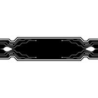 Abstract Circuit Board Black Bar With White Lines On Gray Background vector