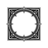 Art Deco Frame With Circular Center, Illustration vector