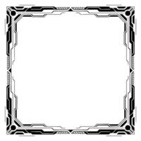 Futuristic Frame, Black And White Tech vector