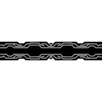 Abstract Tech Line Border, Geometric On White Background vector
