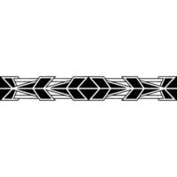 Geometric Art Deco Border Black White Repeating Pattern vector