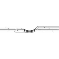 Minimalist Tech Circuit Abstract Lines On White Background vector